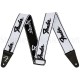 FENDER Weighless Strap Running Logo White/Black