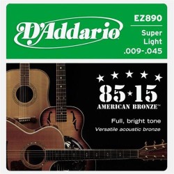 D'Addario Great American Bronze Phosphor Super Light