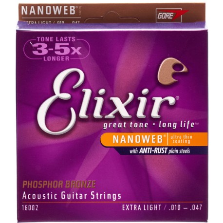 Elixir Nanoweb Extra Light Phosphor Bronze