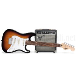 FENDER Squier Stratocaster SSS Pack 10G Brown Sunburst