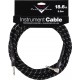 Fender® Custom Shop Performance Series Cable, 18.6', Angled, Black Tweed