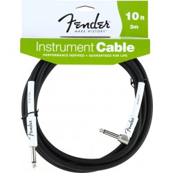 Fender® Performance Series Instrument Cable, 10', Black - Angle