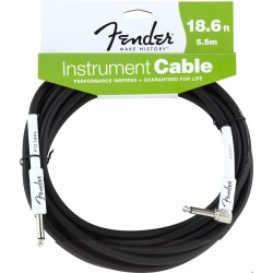 Fender® Performance Series Instrument Cable, 18.6', Black - Angle