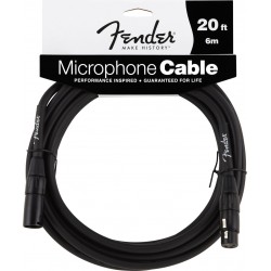 Fender® Performance Series Microphone Cable, 20', Black